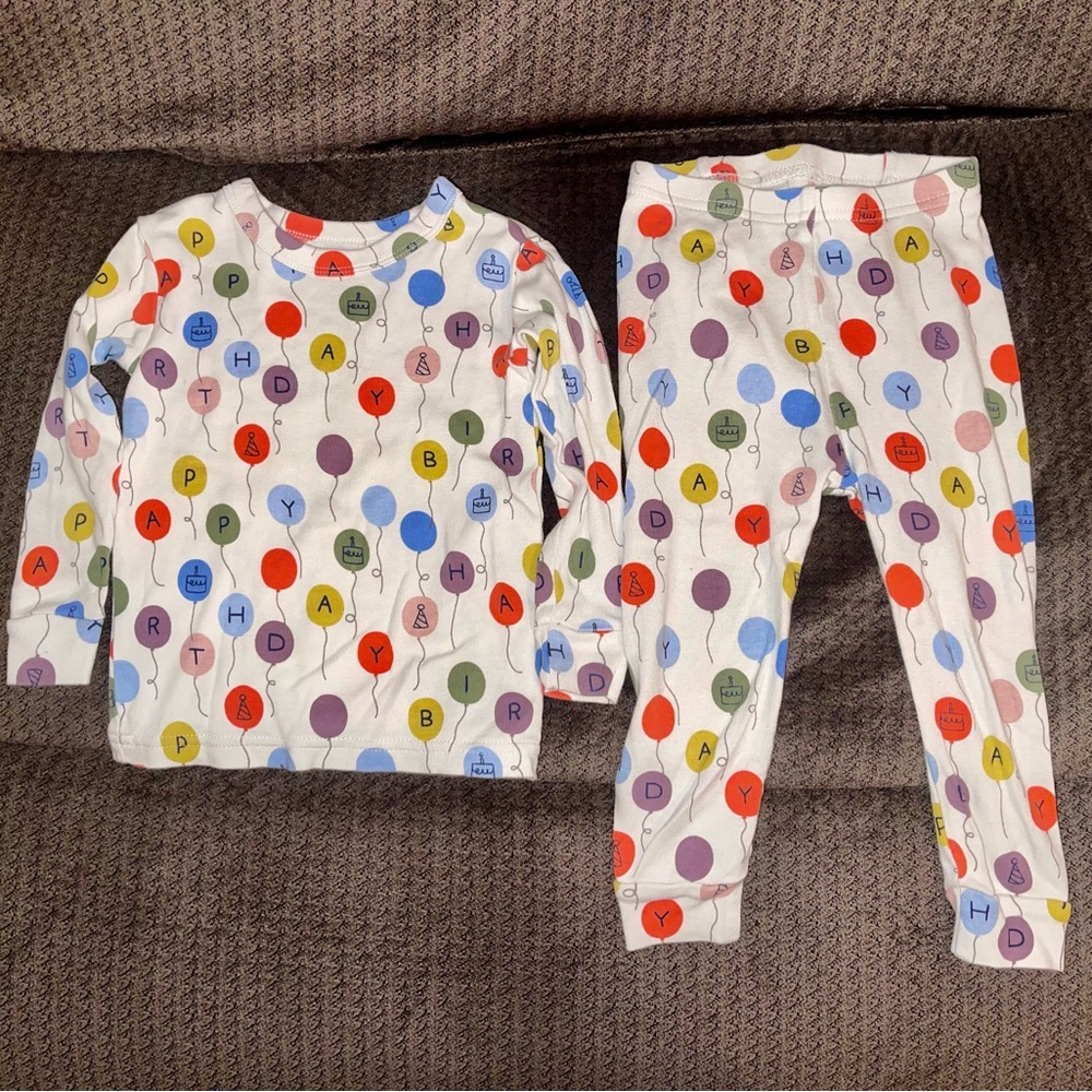 Gap two piece birthday pajamas